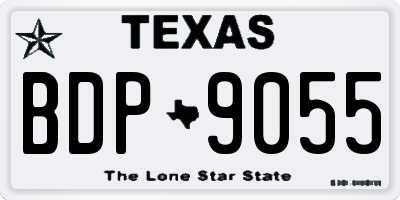 TX license plate BDP9055