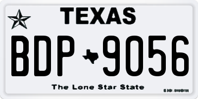 TX license plate BDP9056