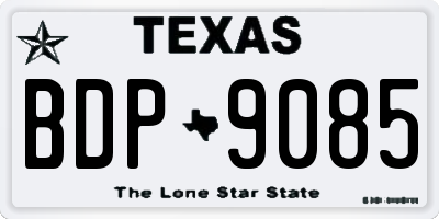 TX license plate BDP9085