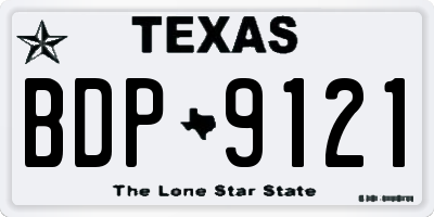 TX license plate BDP9121