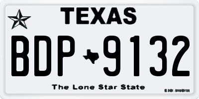 TX license plate BDP9132