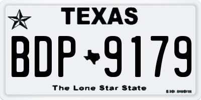 TX license plate BDP9179