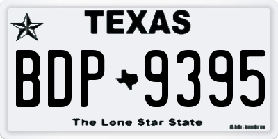 TX license plate BDP9395