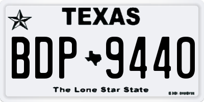 TX license plate BDP9440