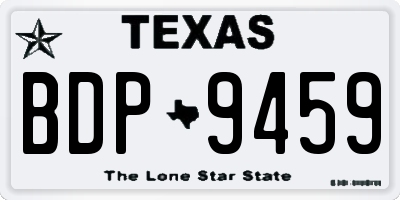 TX license plate BDP9459