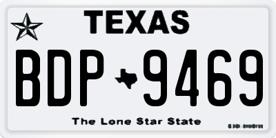 TX license plate BDP9469