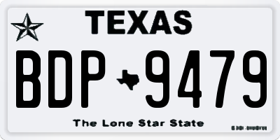 TX license plate BDP9479
