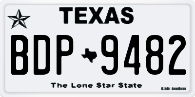 TX license plate BDP9482