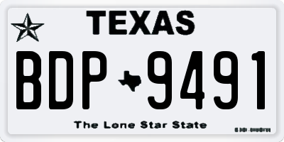 TX license plate BDP9491