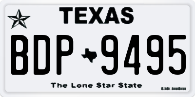 TX license plate BDP9495