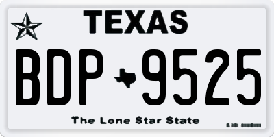 TX license plate BDP9525