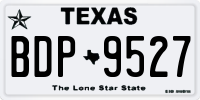TX license plate BDP9527