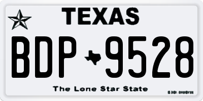 TX license plate BDP9528