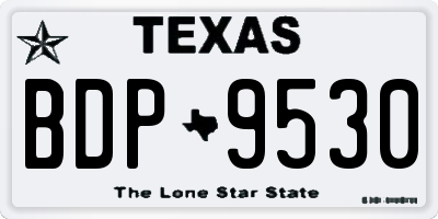 TX license plate BDP9530
