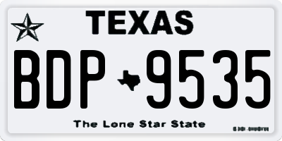 TX license plate BDP9535