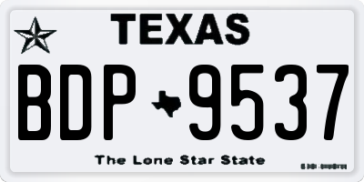 TX license plate BDP9537