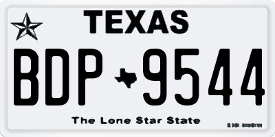 TX license plate BDP9544