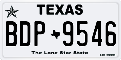 TX license plate BDP9546