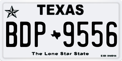 TX license plate BDP9556
