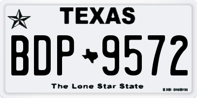 TX license plate BDP9572