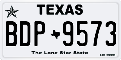 TX license plate BDP9573