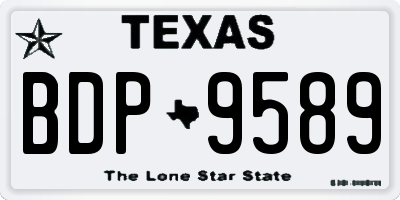 TX license plate BDP9589