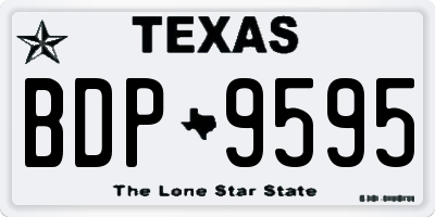 TX license plate BDP9595