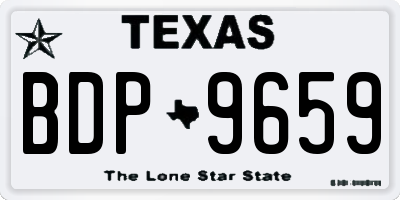 TX license plate BDP9659