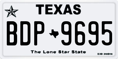 TX license plate BDP9695