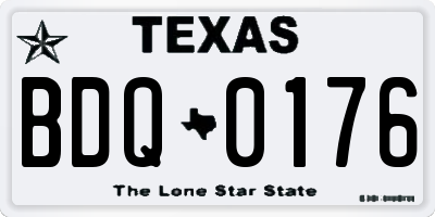 TX license plate BDQ0176