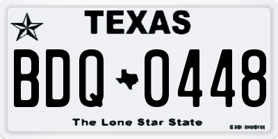 TX license plate BDQ0448