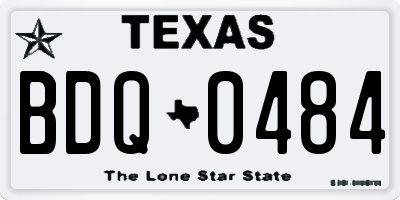 TX license plate BDQ0484