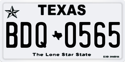 TX license plate BDQ0565