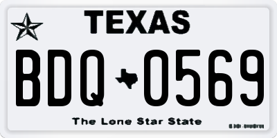 TX license plate BDQ0569