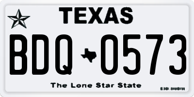 TX license plate BDQ0573