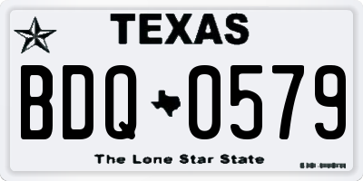 TX license plate BDQ0579