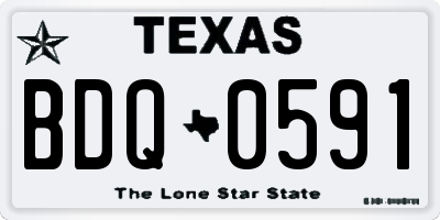TX license plate BDQ0591