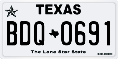 TX license plate BDQ0691
