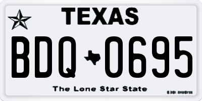 TX license plate BDQ0695