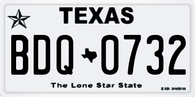 TX license plate BDQ0732