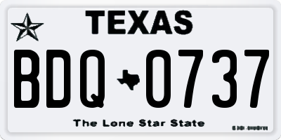 TX license plate BDQ0737