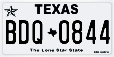 TX license plate BDQ0844