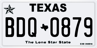TX license plate BDQ0879