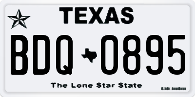 TX license plate BDQ0895
