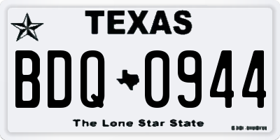 TX license plate BDQ0944