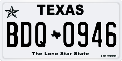 TX license plate BDQ0946