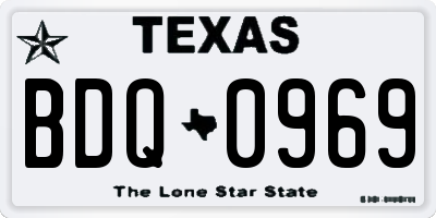 TX license plate BDQ0969