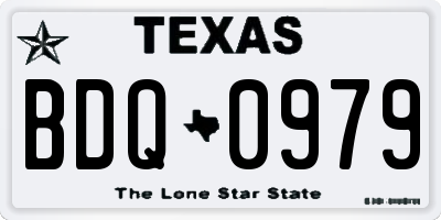 TX license plate BDQ0979
