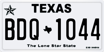 TX license plate BDQ1044