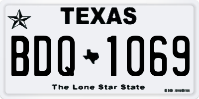 TX license plate BDQ1069